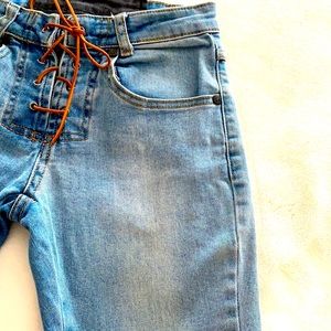 One Teaspoon sissy lace-up flare jeans